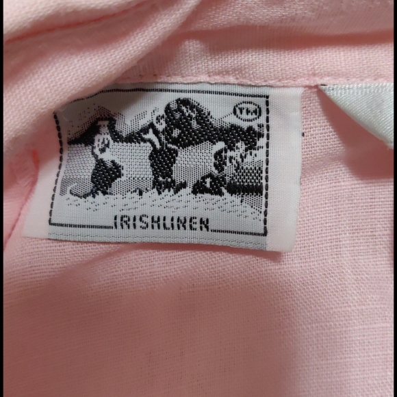 100% Irish linen sleeveless blouse, embroidery - Picture 5 of 5